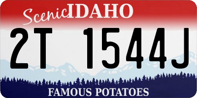 ID license plate 2T1544J