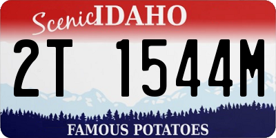ID license plate 2T1544M