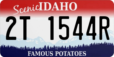 ID license plate 2T1544R