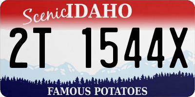 ID license plate 2T1544X