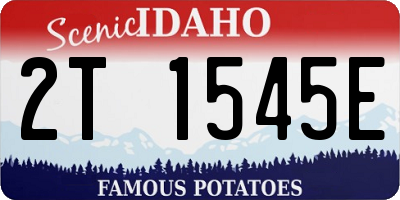 ID license plate 2T1545E