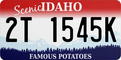 ID license plate 2T1545K