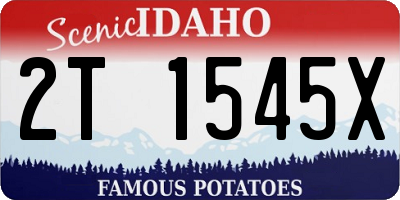 ID license plate 2T1545X