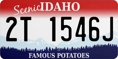 ID license plate 2T1546J