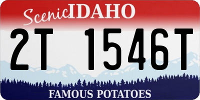 ID license plate 2T1546T