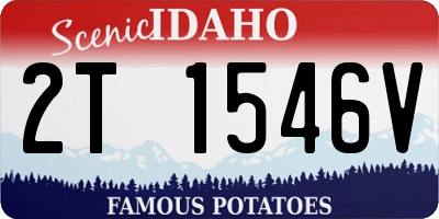 ID license plate 2T1546V