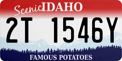 ID license plate 2T1546Y