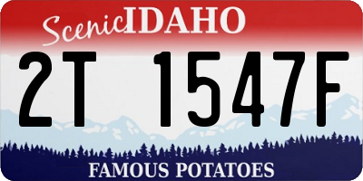 ID license plate 2T1547F