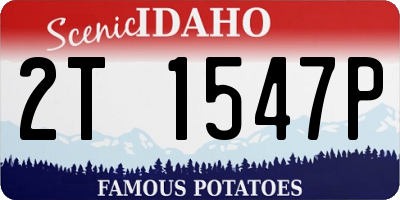 ID license plate 2T1547P