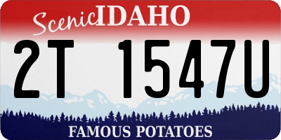 ID license plate 2T1547U