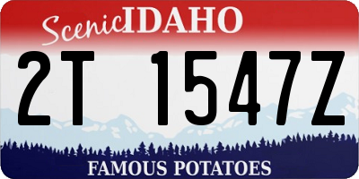 ID license plate 2T1547Z