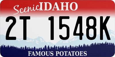 ID license plate 2T1548K