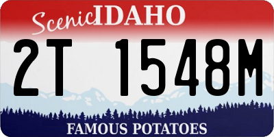 ID license plate 2T1548M