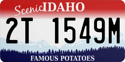 ID license plate 2T1549M