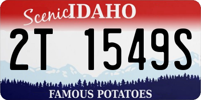 ID license plate 2T1549S
