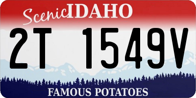 ID license plate 2T1549V