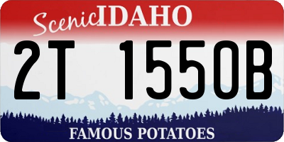 ID license plate 2T1550B