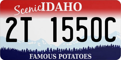 ID license plate 2T1550C
