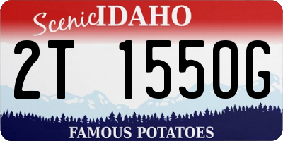 ID license plate 2T1550G