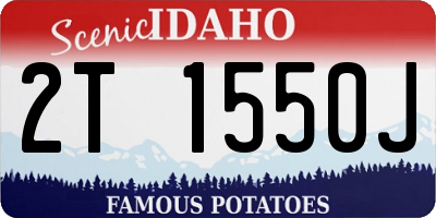 ID license plate 2T1550J