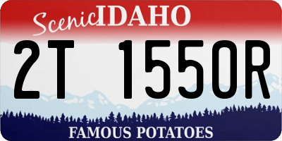 ID license plate 2T1550R