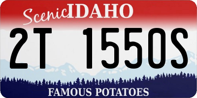 ID license plate 2T1550S