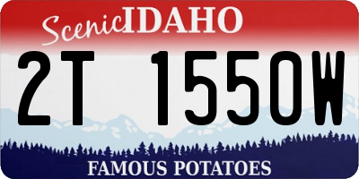 ID license plate 2T1550W