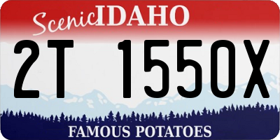ID license plate 2T1550X