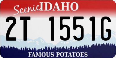ID license plate 2T1551G