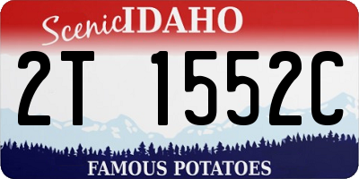 ID license plate 2T1552C