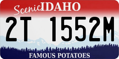 ID license plate 2T1552M