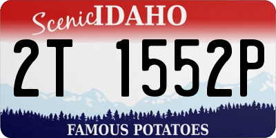ID license plate 2T1552P