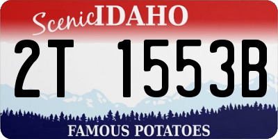 ID license plate 2T1553B
