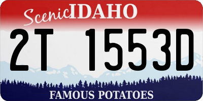 ID license plate 2T1553D
