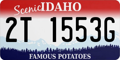 ID license plate 2T1553G