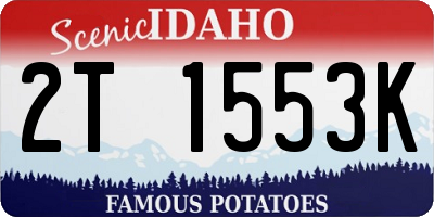 ID license plate 2T1553K