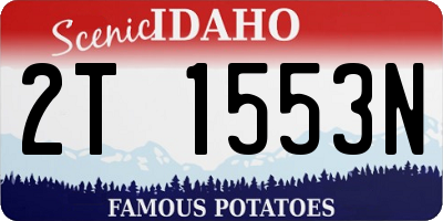 ID license plate 2T1553N