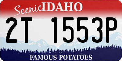 ID license plate 2T1553P