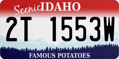 ID license plate 2T1553W