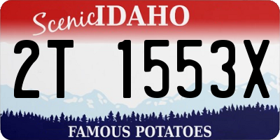 ID license plate 2T1553X