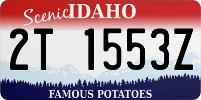 ID license plate 2T1553Z