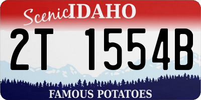 ID license plate 2T1554B