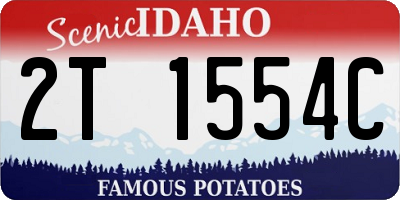 ID license plate 2T1554C