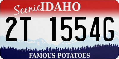 ID license plate 2T1554G