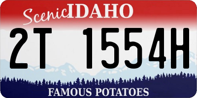 ID license plate 2T1554H