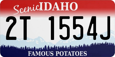 ID license plate 2T1554J