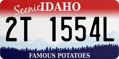ID license plate 2T1554L