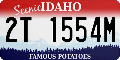 ID license plate 2T1554M