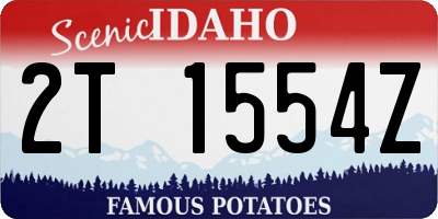 ID license plate 2T1554Z