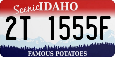 ID license plate 2T1555F